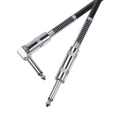 Cable de audio para guitarra eléctrica TC048SL de 6,35 mm con conector recto a codo, 1,8 m, 3 m, 6 m, 10 m